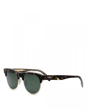 Круглые солнцезащитные очки для путешествий, 51 мм , цвет Brown Fendi