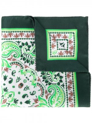 Paisley-print square scarf Eredi Chiarini. Цвет: зеленый
