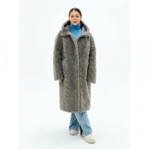 Пальто , размер 48, серый ALEF. Цвет: серый