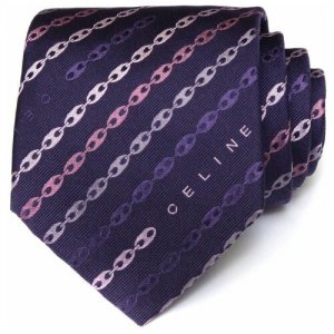Фиолетовый галстук в полоску Celine 59048. Цвет: фиолетовый
