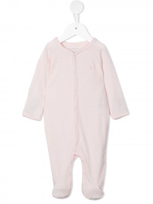 Пижама с вышитым логотипом Ralph Lauren Kids. Цвет: розовый