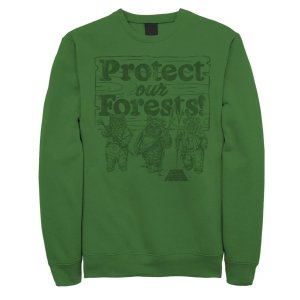 Мужской флисовый пуловер с рисунком эвоков Protect Our Forests Camp Star Wars