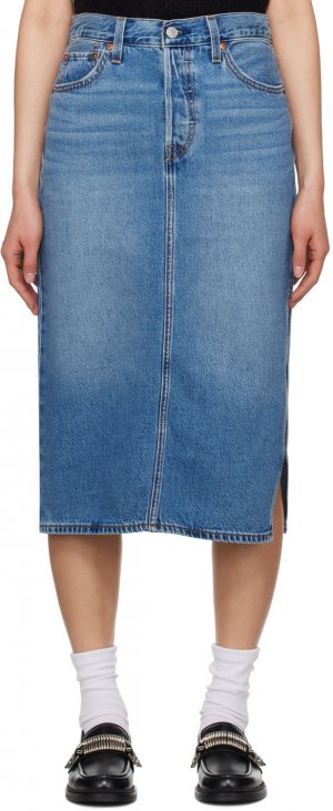 Синяя джинсовая юбка-миди с боковым разрезом Levi'S Levi's