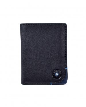 Мужской кожаный кошелек черно-синего цвета с внутренней сумочкой , мультиколор Miguel Bellido