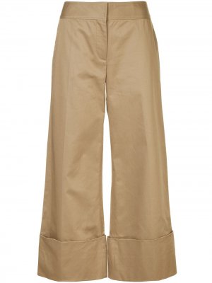 Укороченные брюки с широкими штанинами Monse. Цвет: коричневый