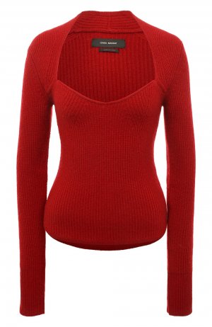 Пуловер из шерсти и кашемира Isabel Marant. Цвет: бордовый
