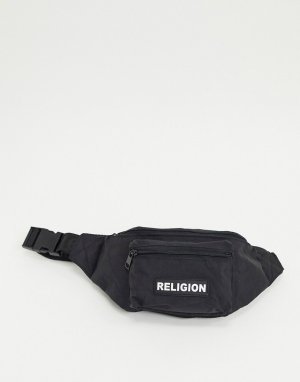 Черная сумка-кошелек на пояс -Черный Religion