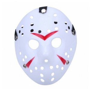 Карнавальная маска Джейсон, пластик СмеХторг. Цвет: серебристый