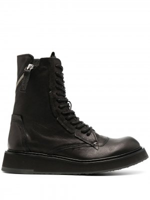 Ботинки в стиле милитари на шнуровке Cinzia Araia. Цвет: черный