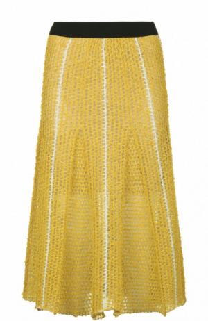 Вязаная юбка Aviu. Цвет: желтый