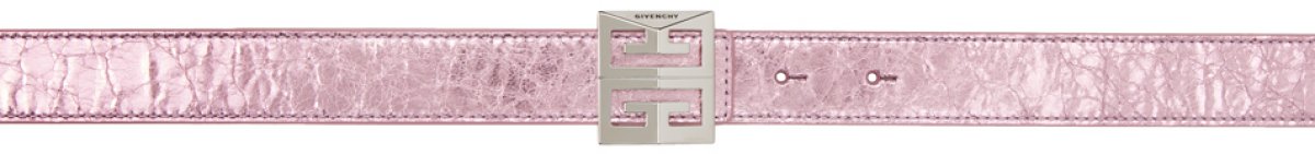 Розовый шелковый двусторонний ремень 4G Givenchy