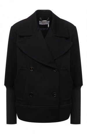 Шерстяное пальто Chloé. Цвет: чёрный