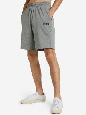 Шорты мужские Ess Jersey Shorts 10 M Medium Gray Heat, Серый, размер 42-44 PUMA. Цвет: серый