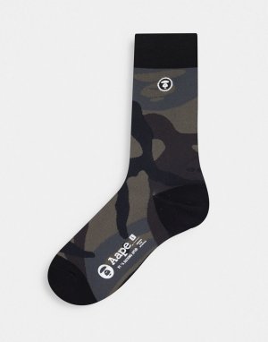 Черные носки с логотипом AAPE By A Bathing Ape-Черный цвет APE®
