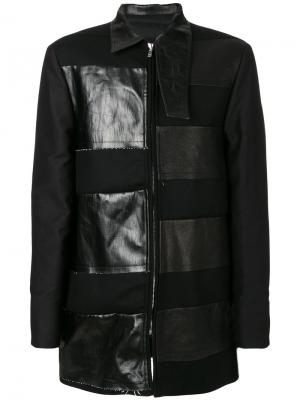 Пальто с заплатками Rick Owens. Цвет: чёрный