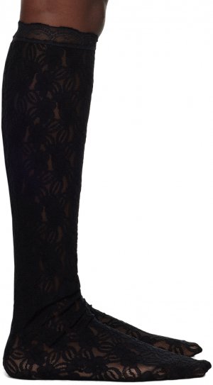 Черные кружевные носки Anna Sui