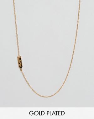 Ожерелье со знаком зодиака Лев Gorjana. Цвет: золотой