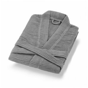 Халат удлиненный, длинный рукав, пояс, размер 21, серый Lappartement. Цвет: серый