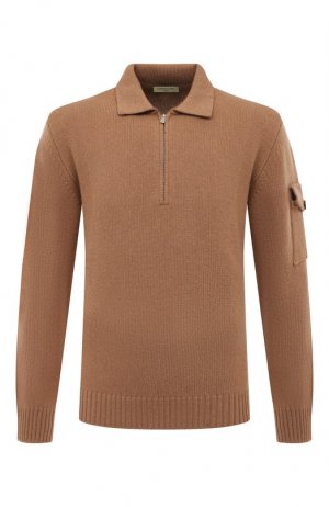 Шерстяной свитер Corneliani. Цвет: бежевый