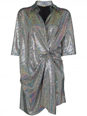 Платье мини Lolitta с пайетками Dodo Bar Or. Цвет: серебристый