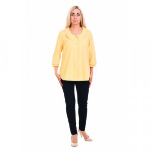 Блуза , размер 48, желтый Olsi. Цвет: желтый/желтый