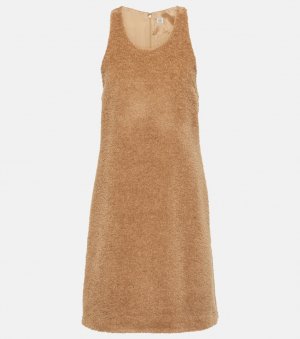 Мини-платье из шерсти и альпаки TOTEME, коричневый Totême