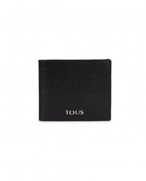 Мужской кожаный кошелек New Berlin среднего размера, черный , Tous