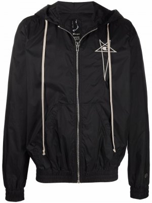 Logo-print zip hooded jacket Rick Owens X Champion. Цвет: черный