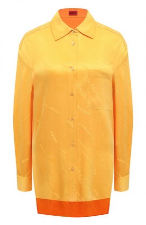 Рубашка HUGO. Цвет: жёлтый