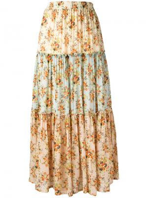 Длинная юбка с цветочным рисунком Jucca. Цвет: многоцветный
