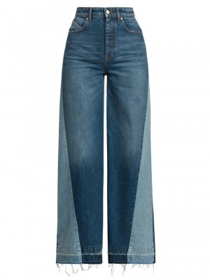 Двухцветные широкие джинсы Raver, синий Stella McCartney
