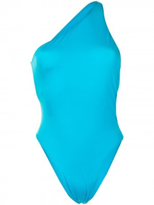 Купальник на одно плечо Sian Swimwear. Цвет: синий