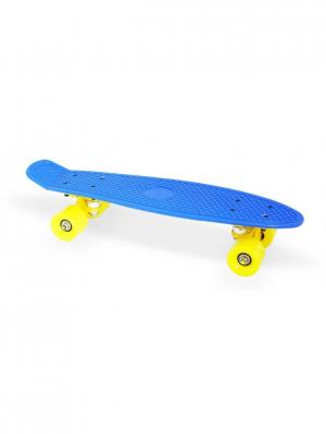 Скейт пластиковый 22х6, темно-синий Moove&Fun. Цвет: синий