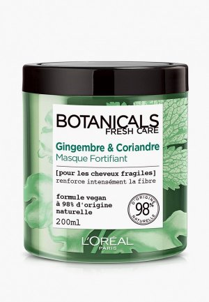 Маска для волос LOreal Paris L'Oreal Botanicals Имбирь & Кориандр, ломких волос, 200 мл. Цвет: прозрачный