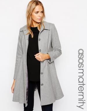 Короткое приталенное пальто для беременных Dolly ASOS Maternity. Цвет: серый 3 073,39 руб.