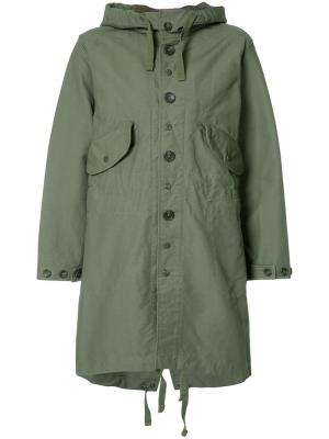 Пальто в стиле милитари Engineered Garments. Цвет: зелёный