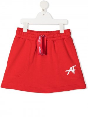 Спортивная юбка с логотипом Alberta Ferretti Kids. Цвет: красный