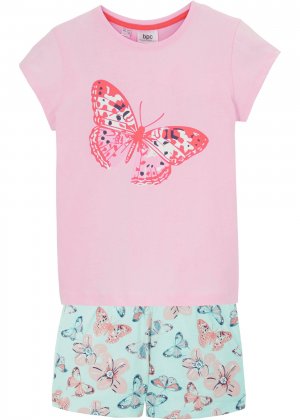Пижама с шортами (2 изд.) bonprix. Цвет: розовый