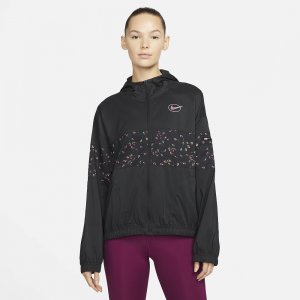 Женская куртка Icon Clash Woven Running Jacket Nike. Цвет: черный