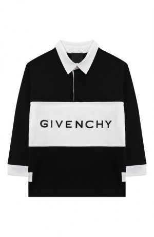 Хлопковое поло Givenchy. Цвет: чёрный