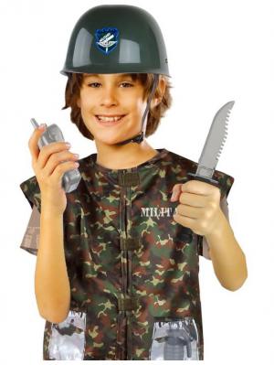 Костюм Игровой Военный с аксессуарами Шлем + 3 предмета Склад Уникальных Товаров. Цвет: хаки