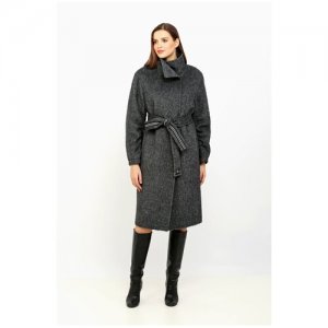 Пальто , размер 44/170, серый Lea Vinci. Цвет: серый