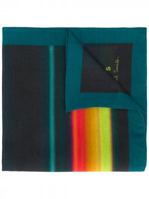 Полосатый платок с логотипом PS Paul Smith. Цвет: синий