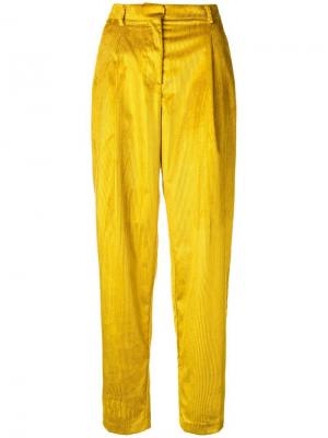 Расклешенные брюки свободного кроя Mauro Grifoni. Цвет: желтый