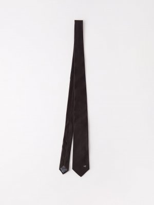 Шелковый галстук «бокал шампанского» с жаккардовым узором , черный Paul Smith