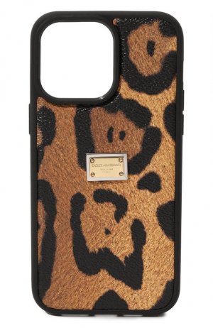 Чехол для iPhone 14 Pro Max Dolce & Gabbana. Цвет: коричневый