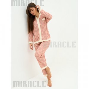 Пижама , размер XXL, розовый MIRACLE. Цвет: розовый