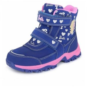 Дутые сапоги/валенки детские для девочек YL19AW-99 Barbie цвет: темно-синий размер 25 kari. Цвет: синий