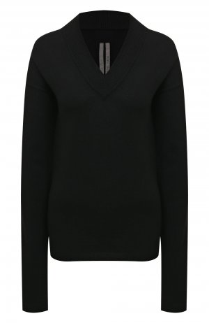 Шерстяной пуловер Rick Owens. Цвет: чёрный