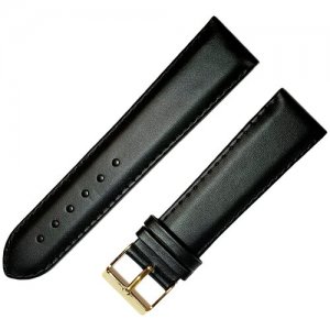 Ремешок 2205-02-1-1 М Classic Черный мужской кожаный ремень для наручных часов из натуральной кожи 22 мм матовый гладкий Ardi. Цвет: черный